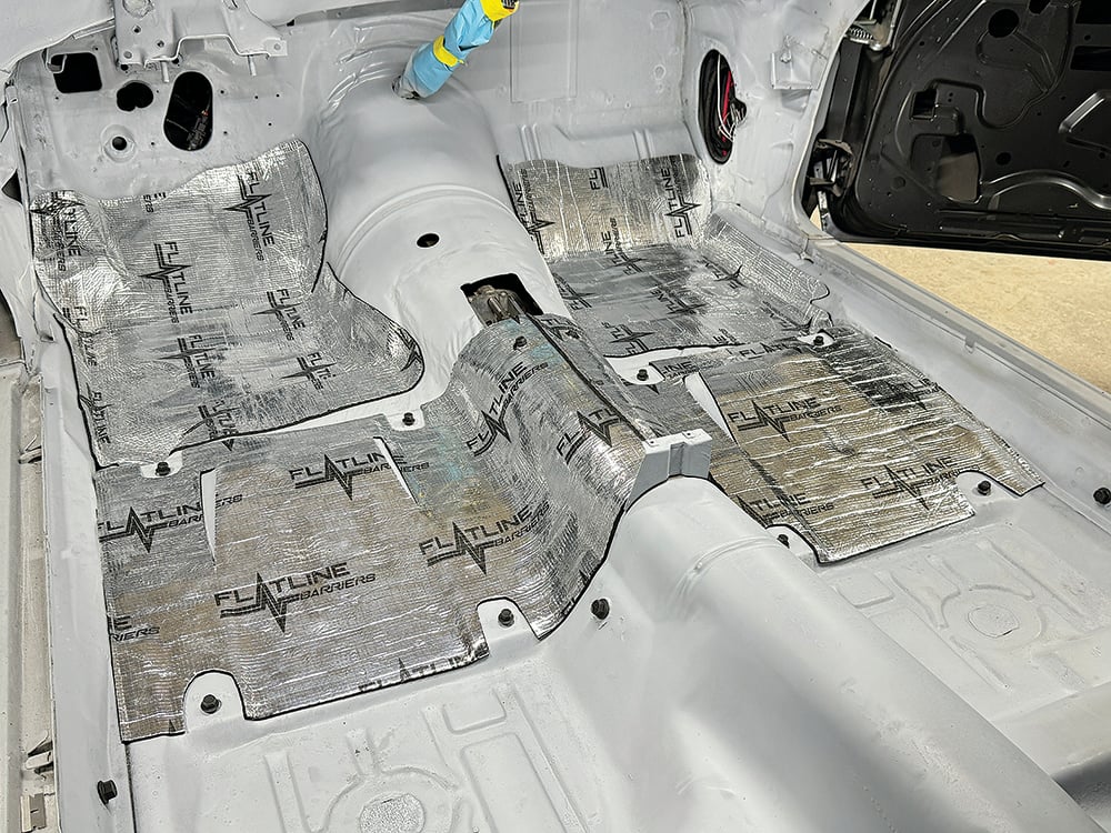 018 Completed insulation covering Camaros rear floor and transmission tunnel copy