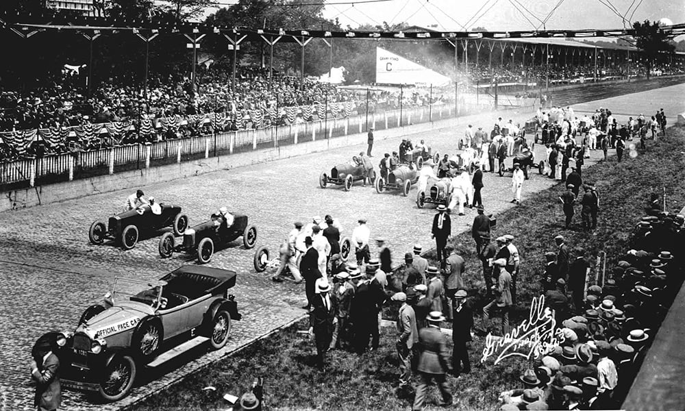1923 Duesenberg Model A roadster Indy 500 Pace Car before the race start copy