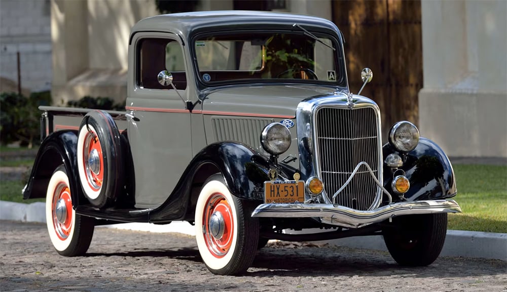 1936 Ford pickup gray good hood fit copy