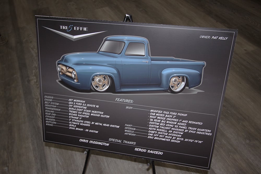 1955 Ford F100 sign Pat Kelly owner