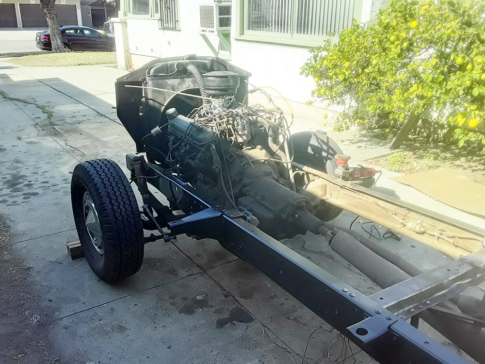 1955 GMC Pontiac 287 V8 and Hydramatic trans before