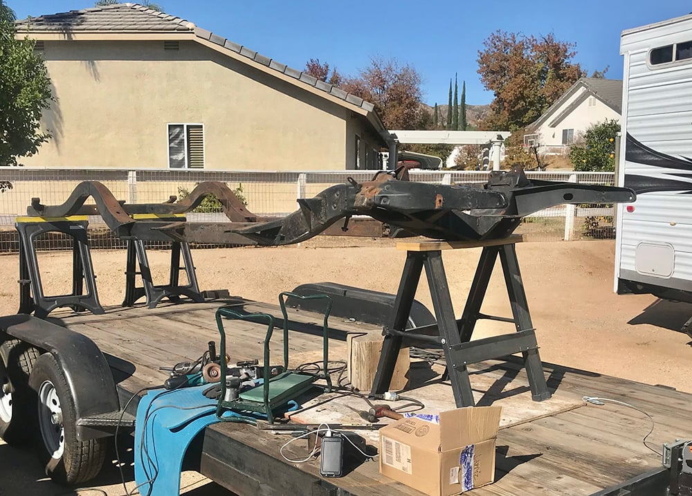 1955 bare chassis cleaned up