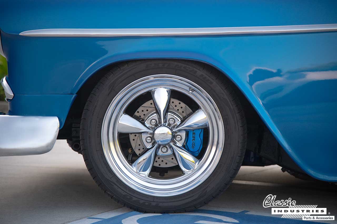 1955_BelAir_150_Blue_Front_Wheel