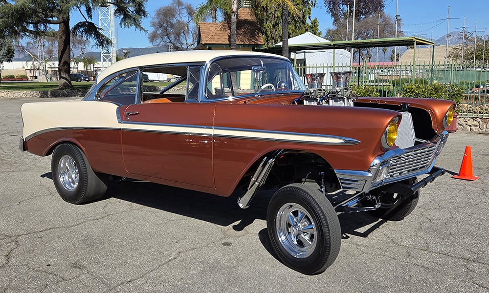 1956 Chevy gasser outside Craig photo copy