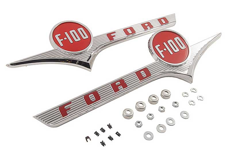 1956 Ford F100 hood side emblem TR16720K copy