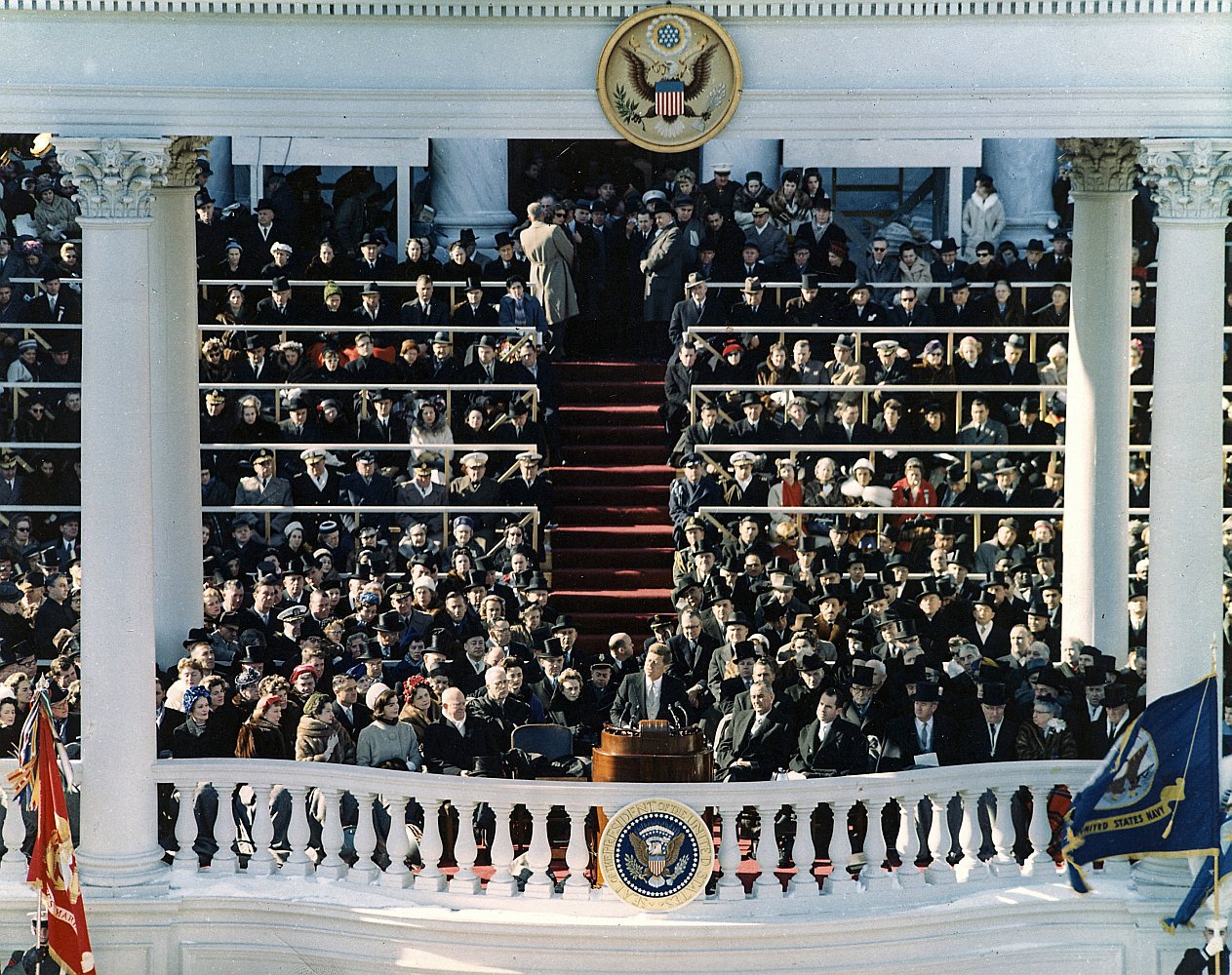 1961 JFK speaking at inauguration