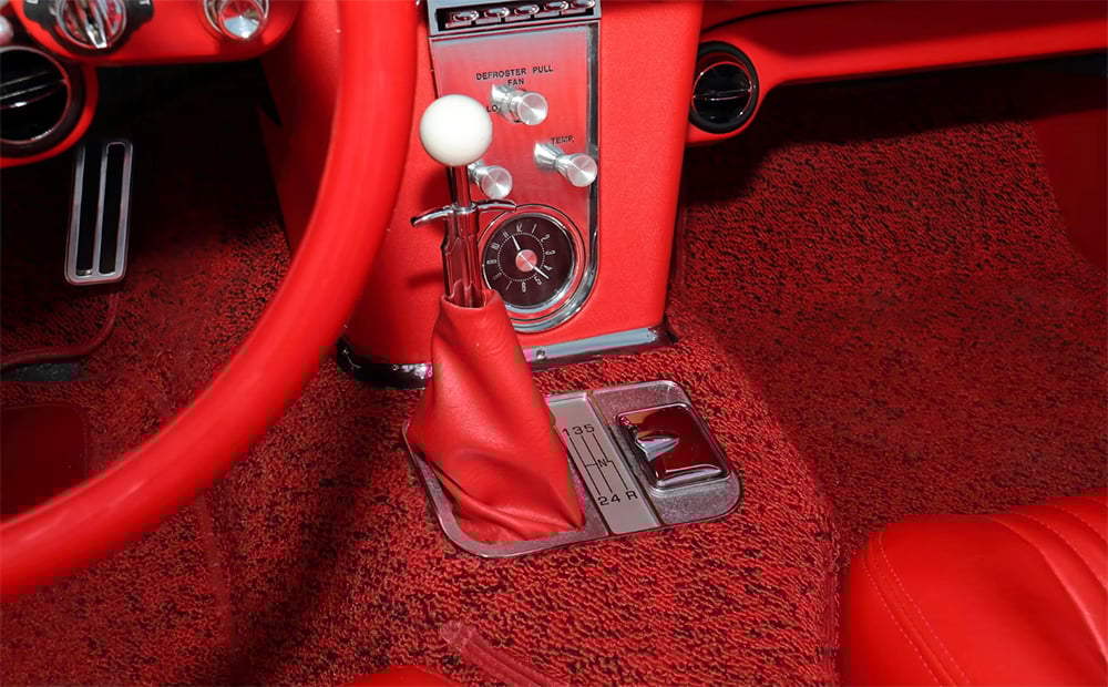 1962 Corvette restomod five-speed shifter and plate copy