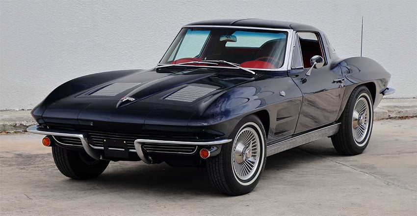 1963 C2 Corvette coupe blue front 850