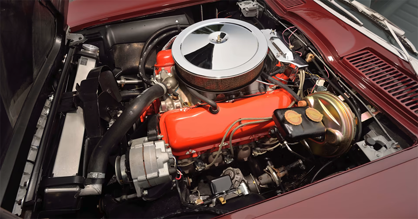 1966 C2 Corvette Marlboro Maroon 427 engine