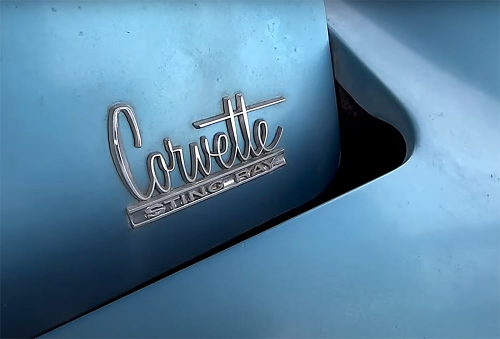 1966 Corvette hood badge 1000 s