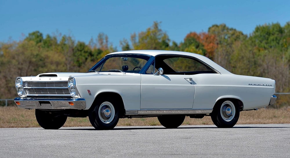 1966 Ford Fairlane r spec sideish white