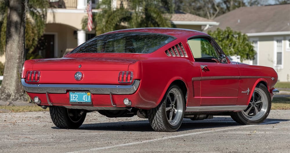 1966 Ford Mustang restomod red rear copy