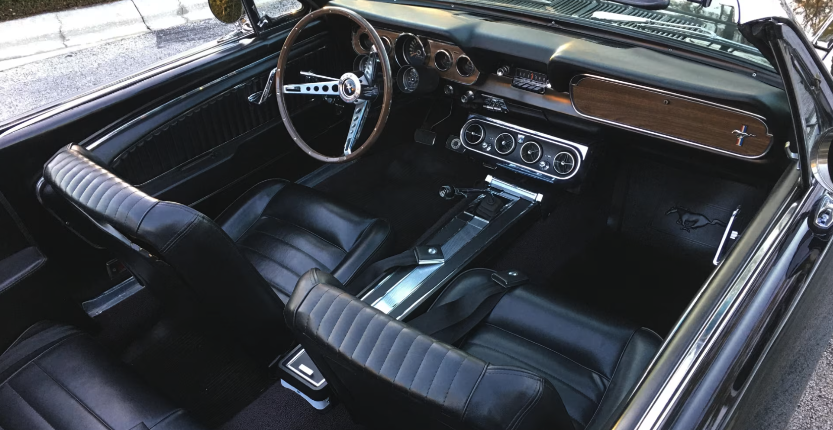 1966 Mustang data plate cockpit