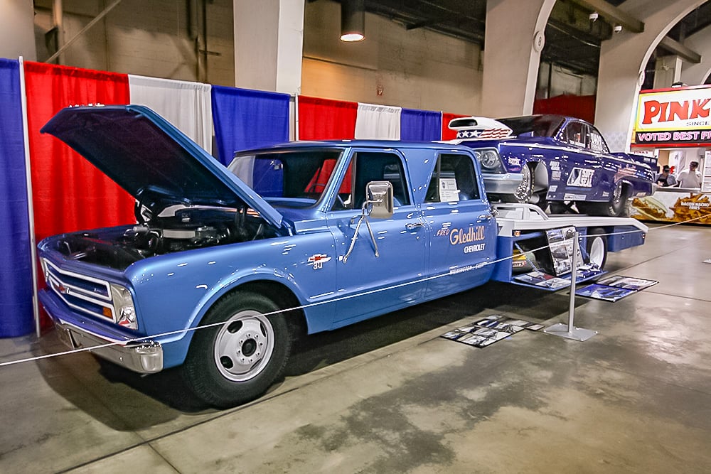 1967 Chevy hauler with Impala drag car copy