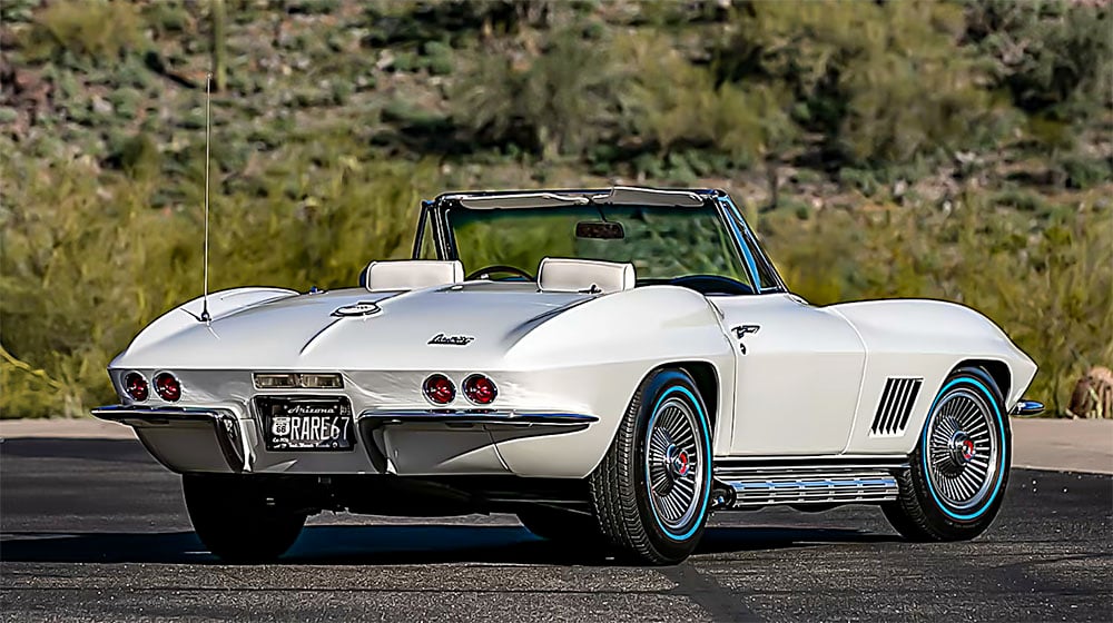 1967 Corvette convertible Ermine White rear copy