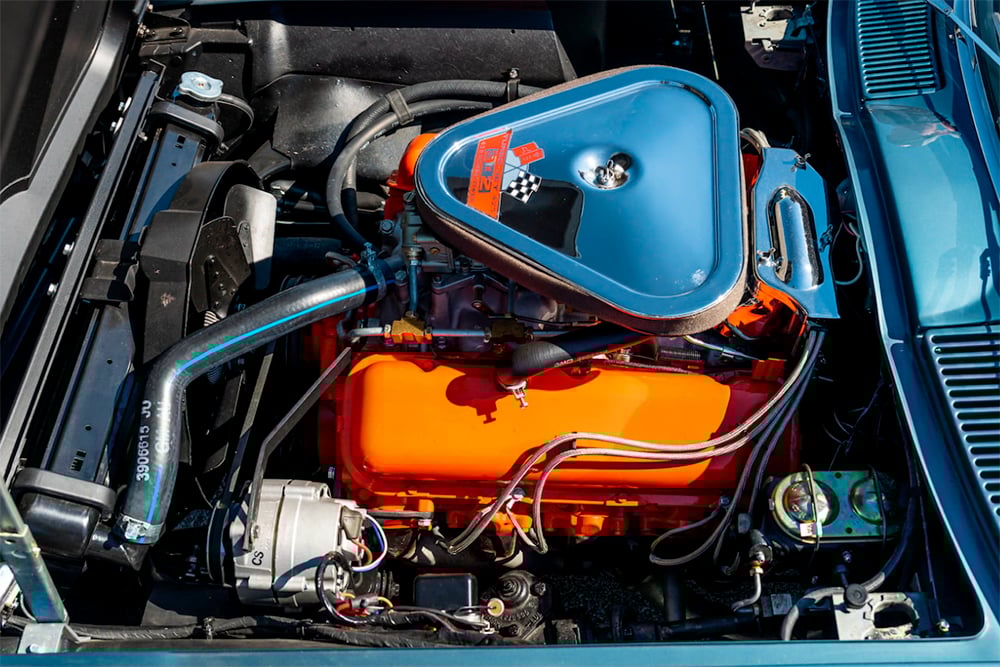 1967 Corvette convertible blue 427 435 hp engine copy