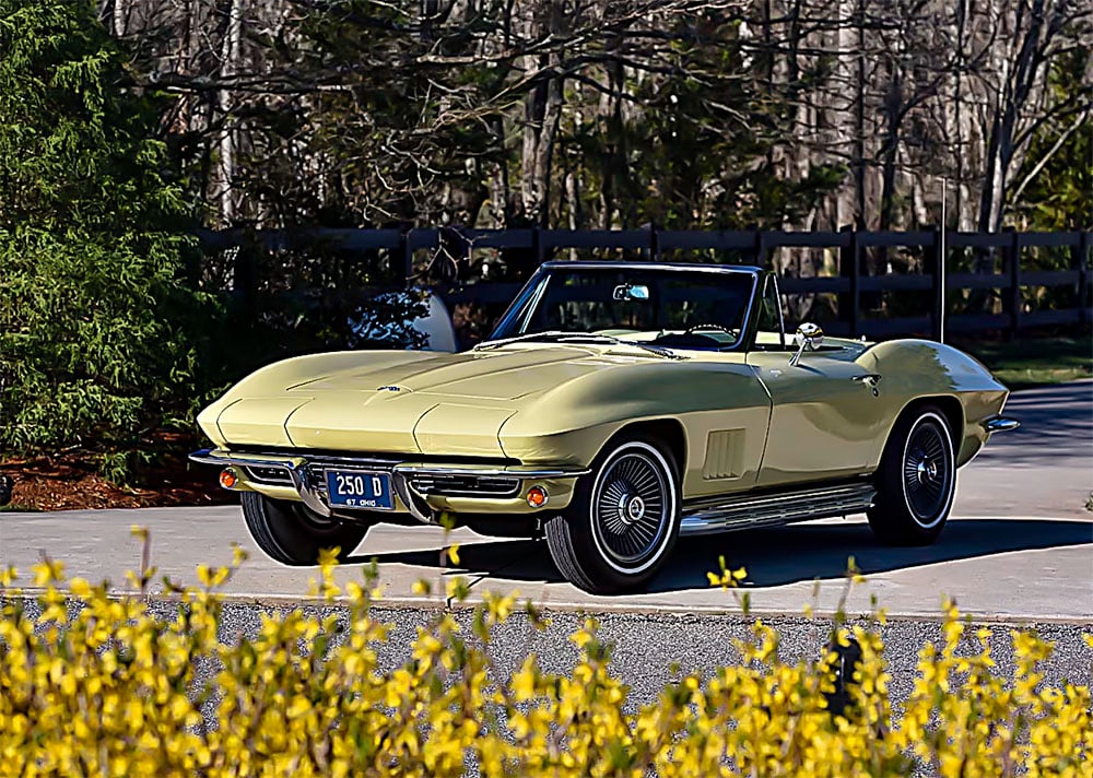 1967 Corvette convertible in yellow copy