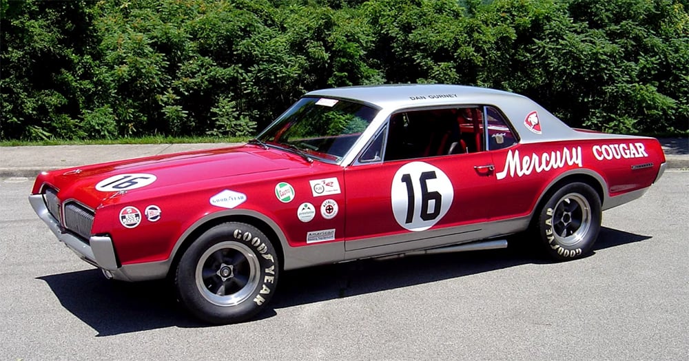 1967 Mercury Cougar Bud Moore Dan Gurney Racing Trans Am replica copy