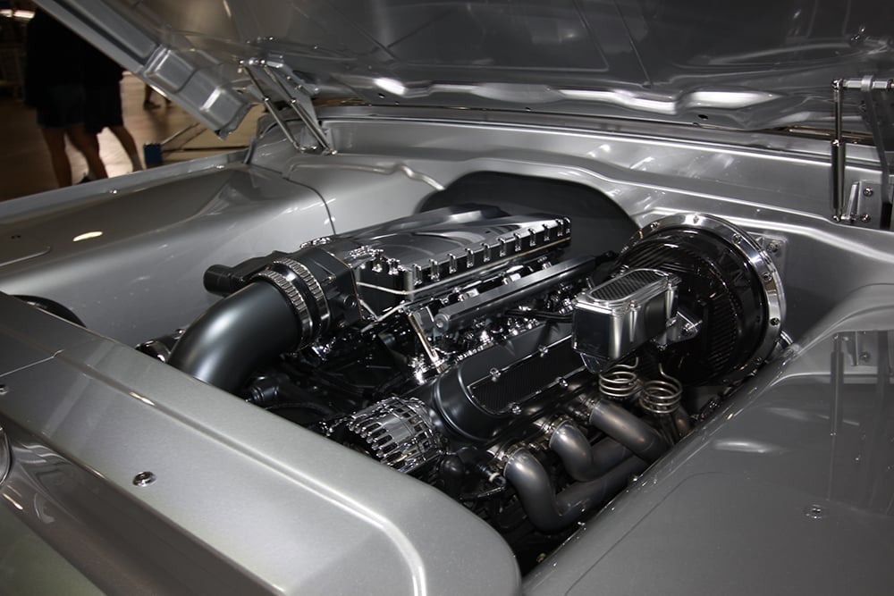 1968 Chevy C10 silver engine