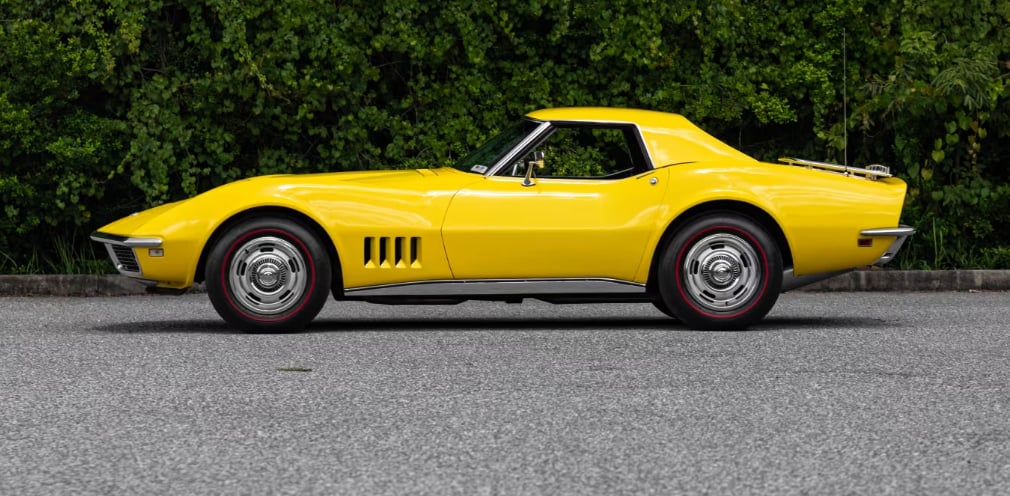 1968 Corvette convertible top on side view copy