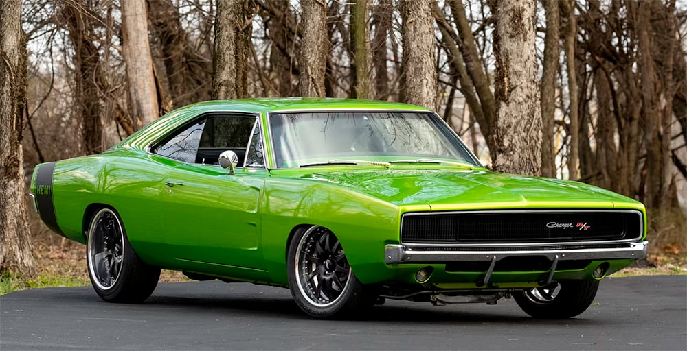 1968 Dodge Charger custom front green copy
