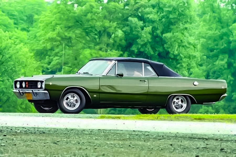 1968 Dodge Dart GTS convertible side view Joe Mannix car