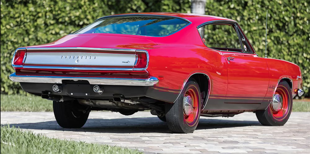 1969 Barracuda fastback rear red bad boy copy