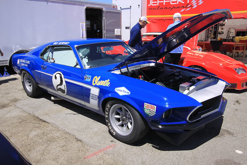 1969 Boss 302 blue Dan Gurney paddock RF copy