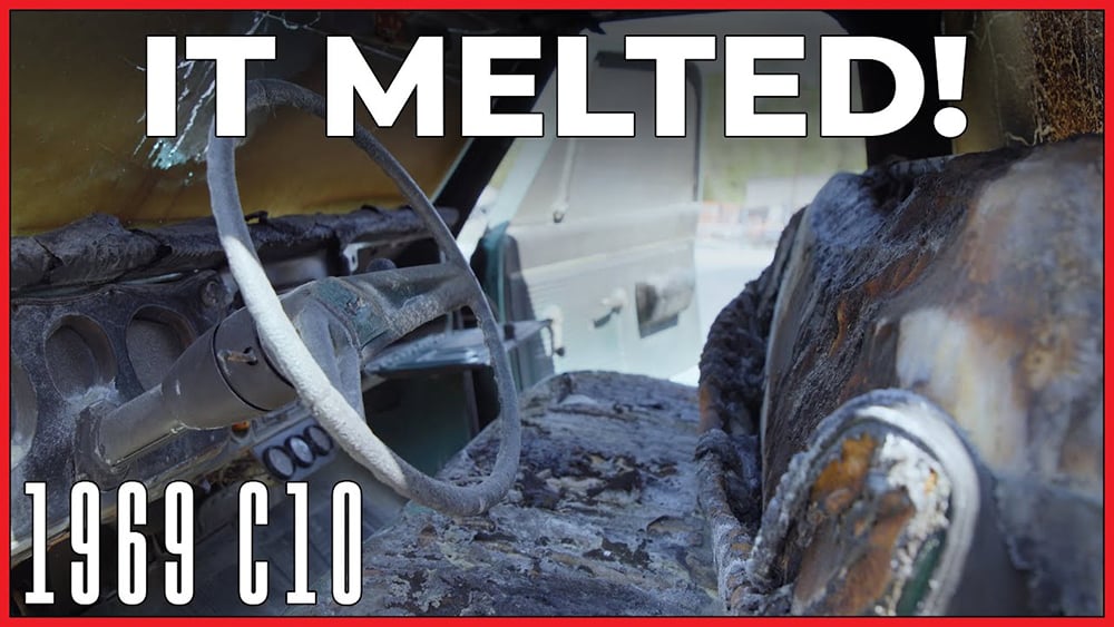 1969 C10 interior fire melted