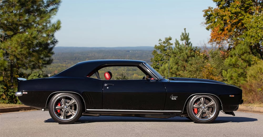 1969 Camaro restomod black side view copy