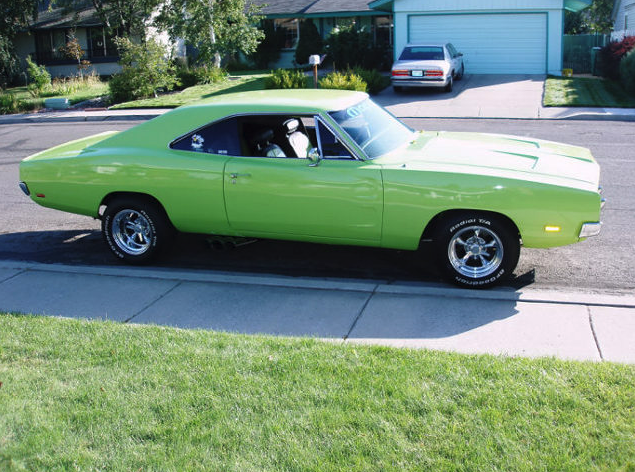 1969 Dodge Charger in suburbia