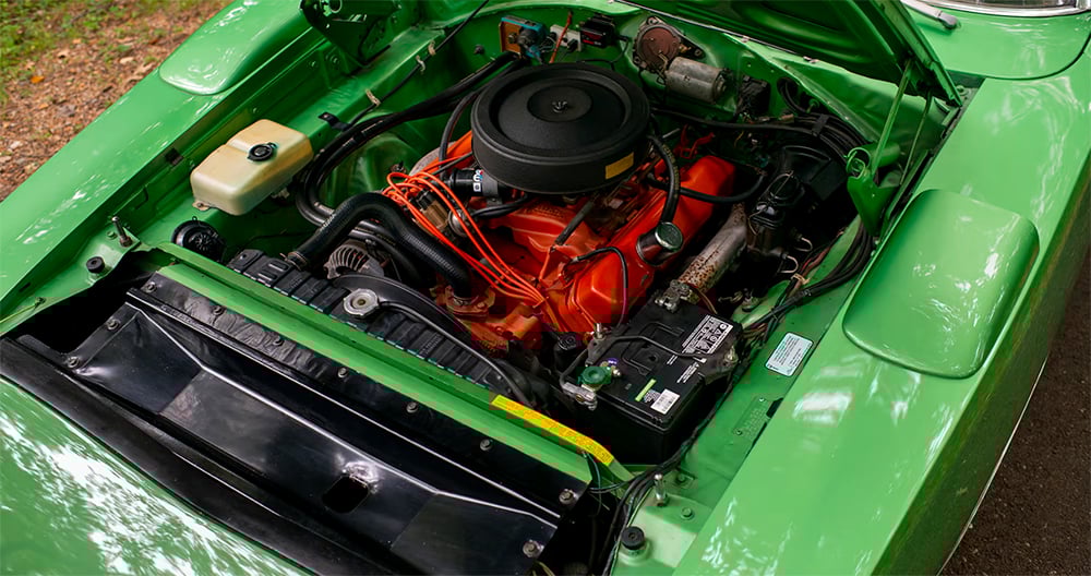 1969 Dodge Daytona 440 engine green copy