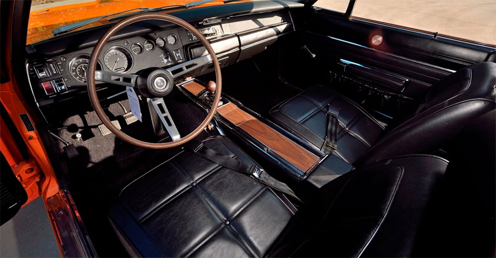 1969 Dodge Daytona interior Omaha Orange copy