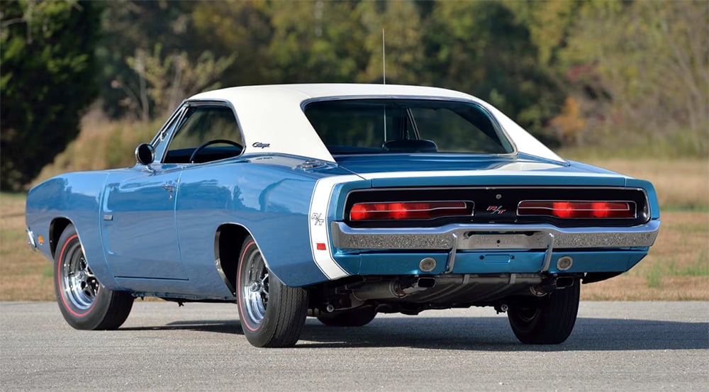 1969 Dodge Hemi Charger RT rear blue copy