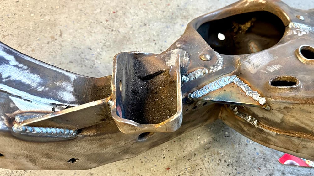 1969 GTO frame getting boxed nice welds BV copy