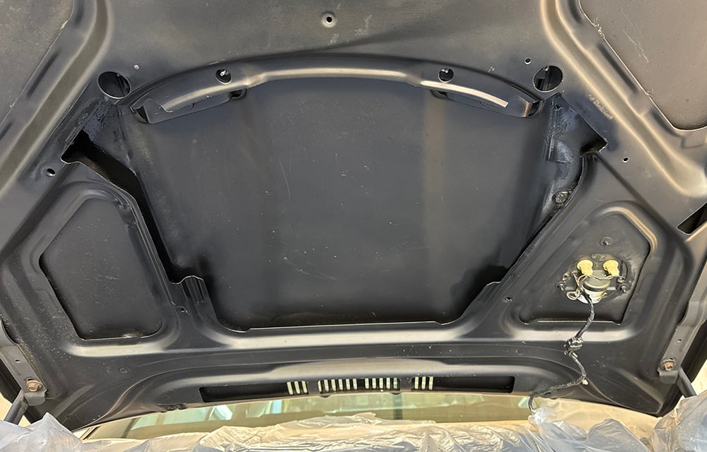 1969 GTO underside of hood wo Ram Air III BV copy