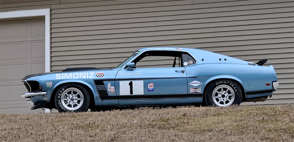 1969 Mustang Boss 302 side view racecar copy