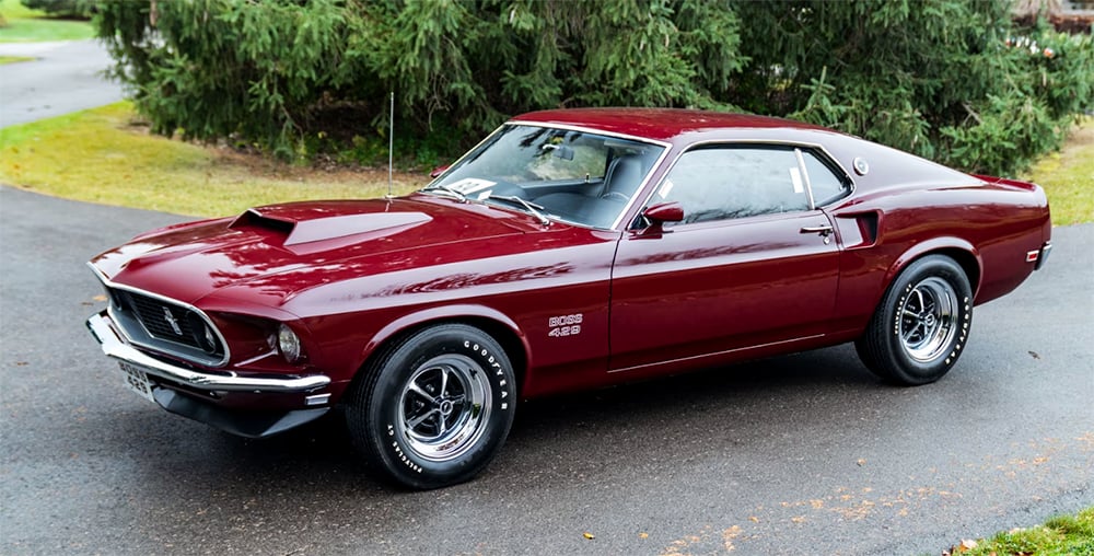 1969 Mustang Boss 429 Royal Maroon driver side copy