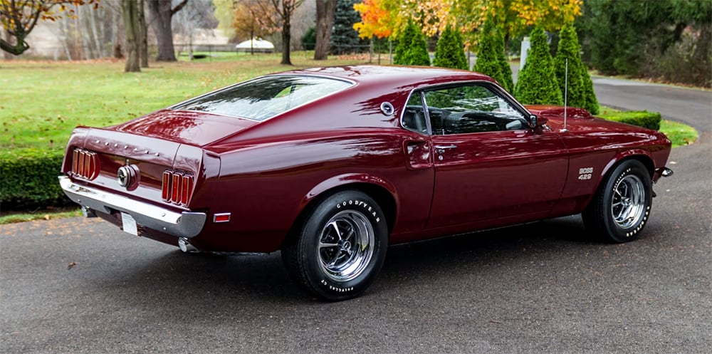 1969 Mustang Boss 429 rear Royal Maroon copy