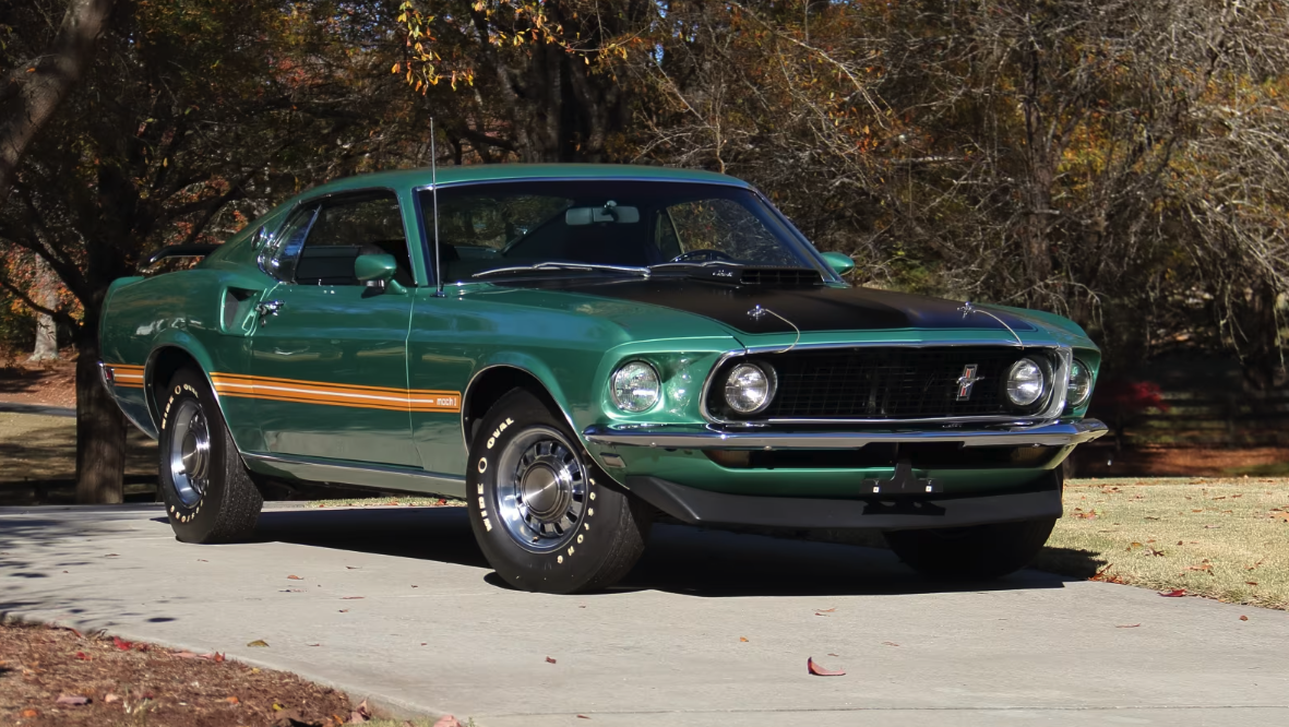 1969 Mustang Mach 1 Silver Jade 428 four speed