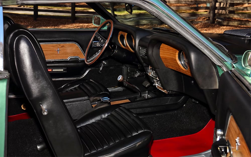 1969 Mustang Mach 1 Silver Jade with Black Interior copy