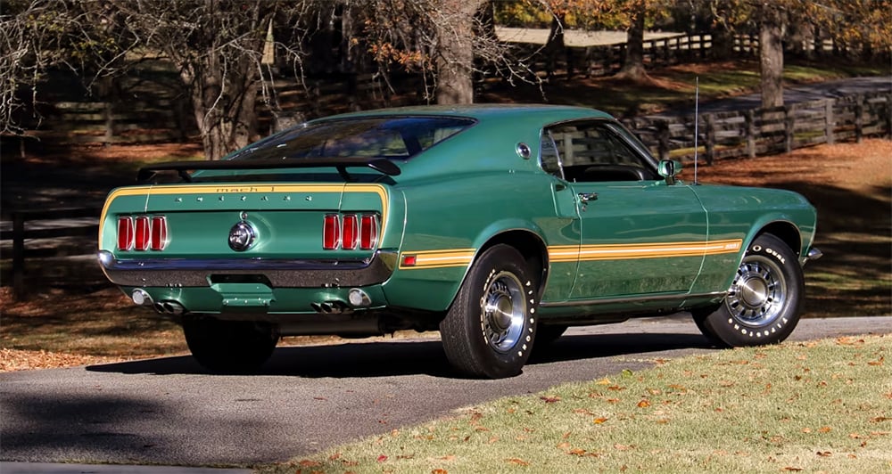 1969 Mustang Silver Jade rear copy