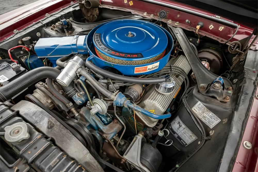 1969 Shelby GT500 Mustang 428 engine Royal Maroon copy