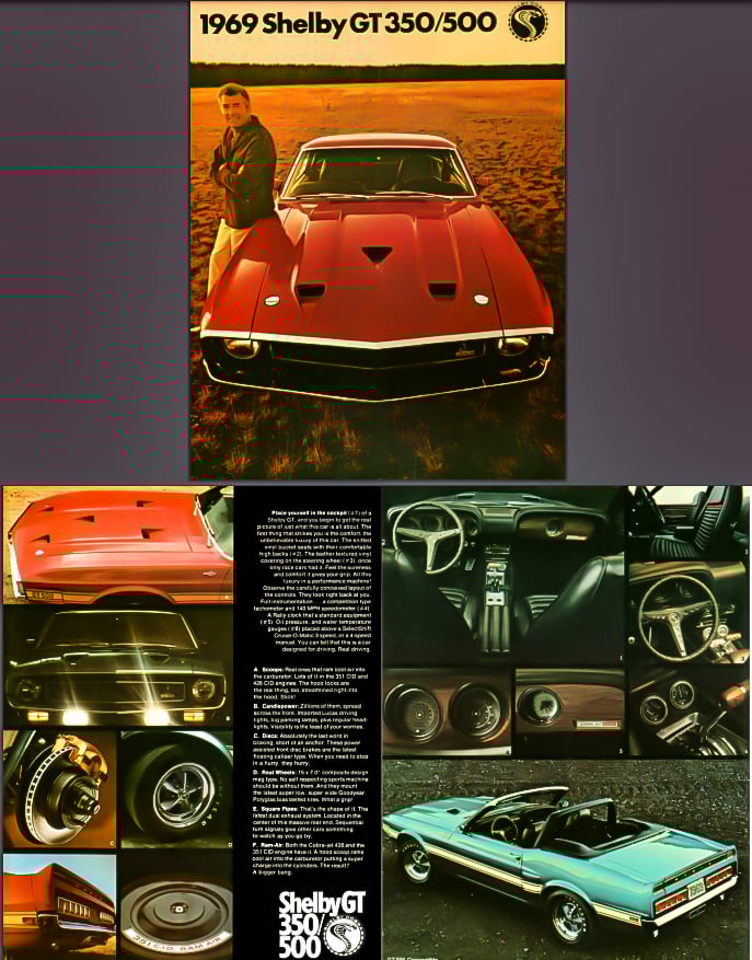 1969 Shelby Mustang brochure copy