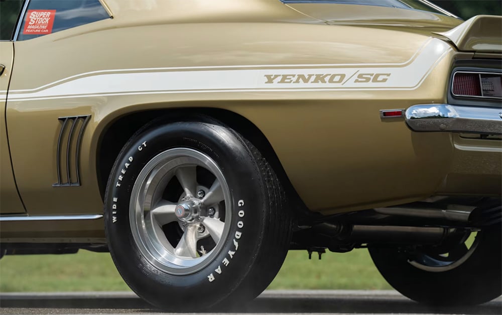 1969 Yenko Camaro protoype rear wheel and tire copy