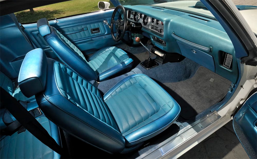 1970 Firebird Trans Am polar white with blue interior copy