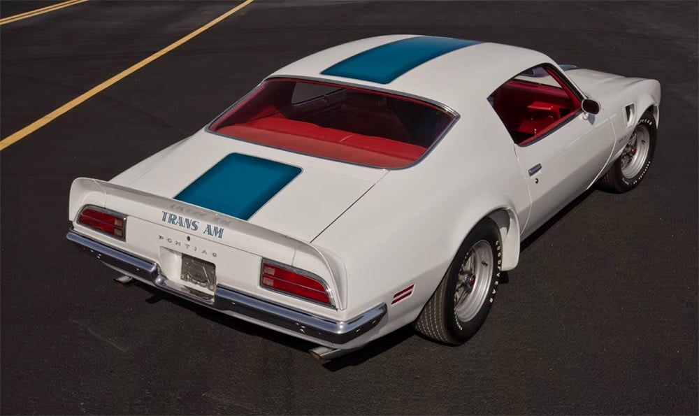1970 Firebird Trans Am rear red white blue copy