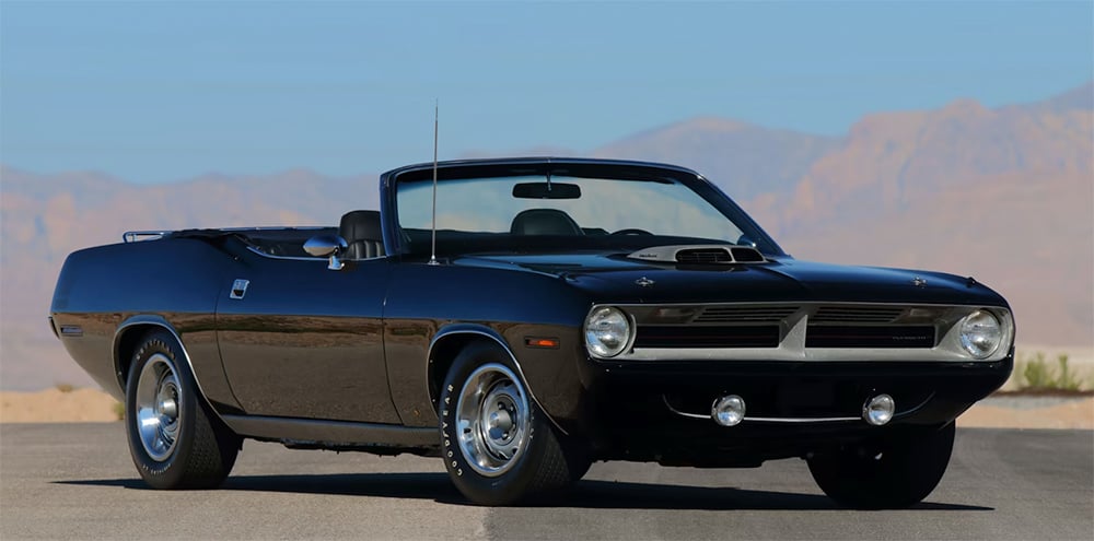 1970 Hemi Cuda convertible black front copy