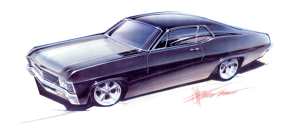 1970 Nova rendering Overhaulin