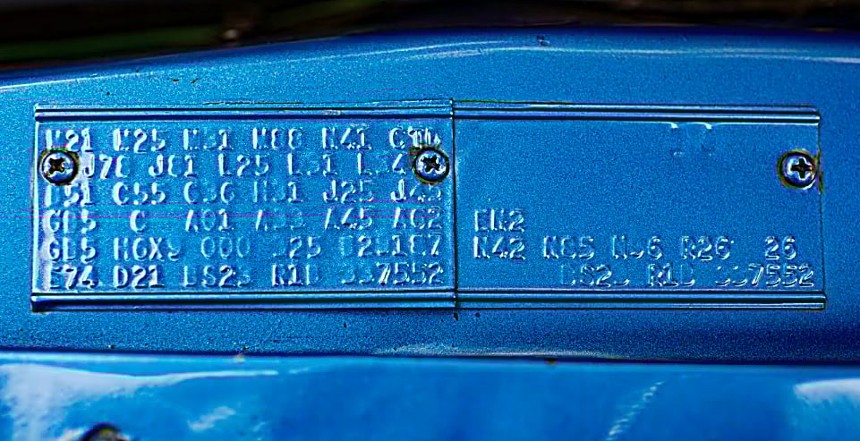 1971 Hemi Cuda fender tag copy